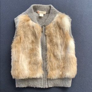 Crewcuts fur vest for toddler